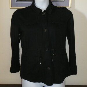 FULL TILT Women’s Utility Cargo Jacket Black Size Large